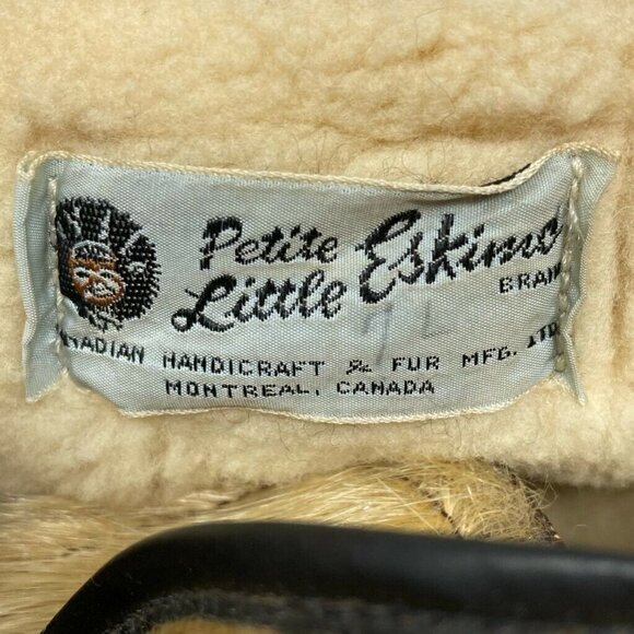 Petite Little Eskimo Womens Booties Beige Fur Hair Lace Up Shearling Vintage 7 - Picture 7 of 8